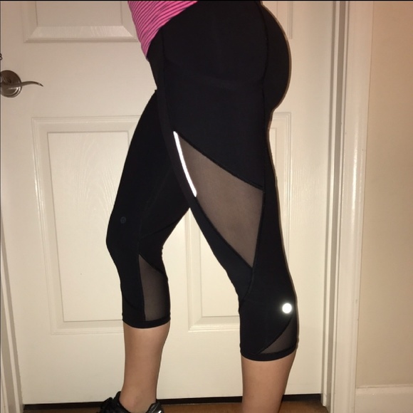 lululemon athletica Pants - Lululemon Fast as Light Mesh Capri Legging